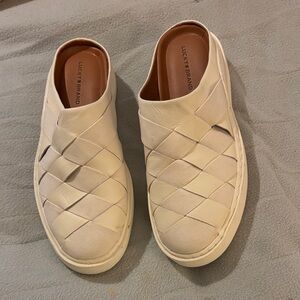 Lucky brand leather clogs.